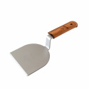 Burger Iron with spatula, handle cover of leather